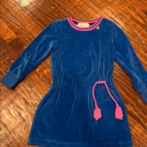 Blue velvet star dress